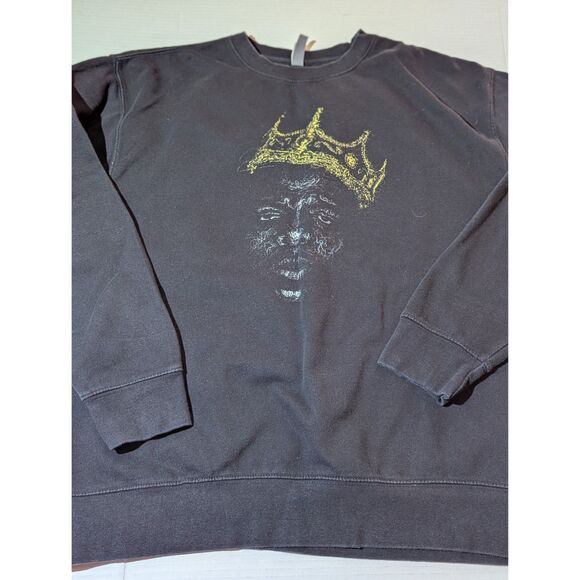 Notorious B.I.G. Biggie Smalls Crewneck Sweatshirt black Size Large - Picture 1 of 7